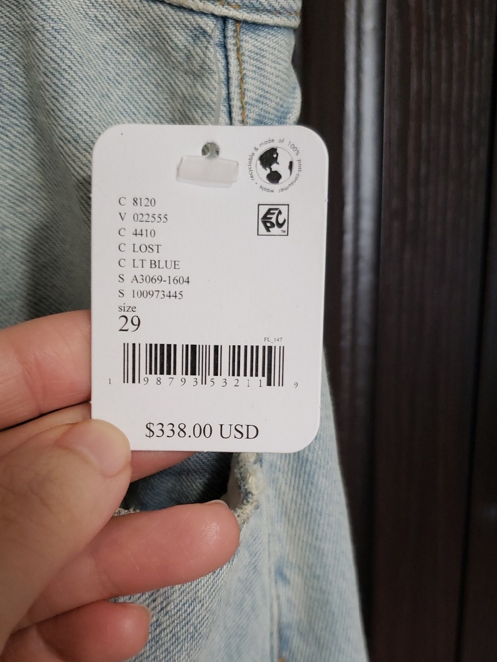 NWT Agolde Odin Jean Maxi Skirt In Color "Lost", Size 29 (US 8) - Picture 6 of 13
